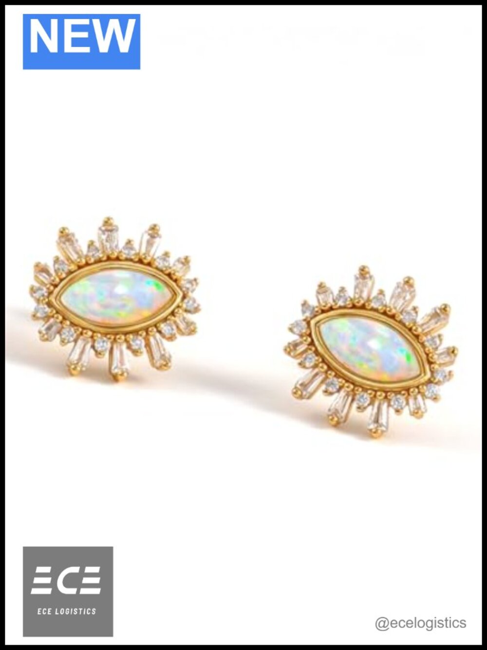 14K Gold Plated 925 Sterling Silver Drop Earrings Hypoallergenic